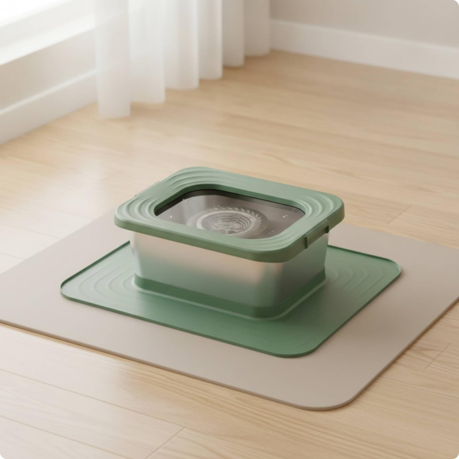 Gamelle avec Fond Antidérapant Étanche, Vert