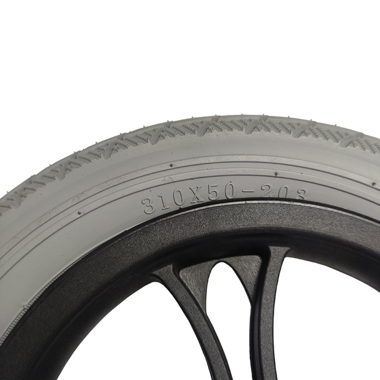12 Inch Wymiana Tylne Koło Wózka Inwalidzkiego, 310X50-203 Pneumatyczne Gumowe Opona z Łożyskami 1/2" (12mm) do Elektrycznego Wózka Inwalidzkiego (1 Para)