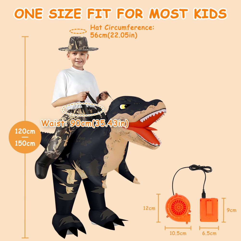 Costume da Dinosauro Gonfiabile, Costume Gonfiabile | Costume Halloween Dinosauro, per uomini e donne, Divertente costume da dinosauro,Strisce Arancioni