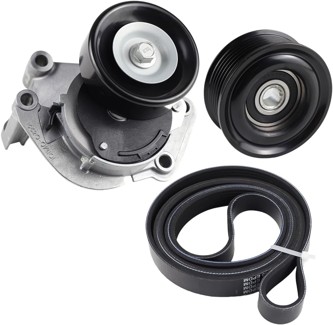 Serpentine Idler Pulley and Belt Tensioner Kit Compatible with Toyota Tundra 4Runner Sequoia Land Cruiser,Compatible with Lexus LX470 GX470 LS430 GS430 GS400 SC400 1998-2009 4.7L V8,38488 49452 89255