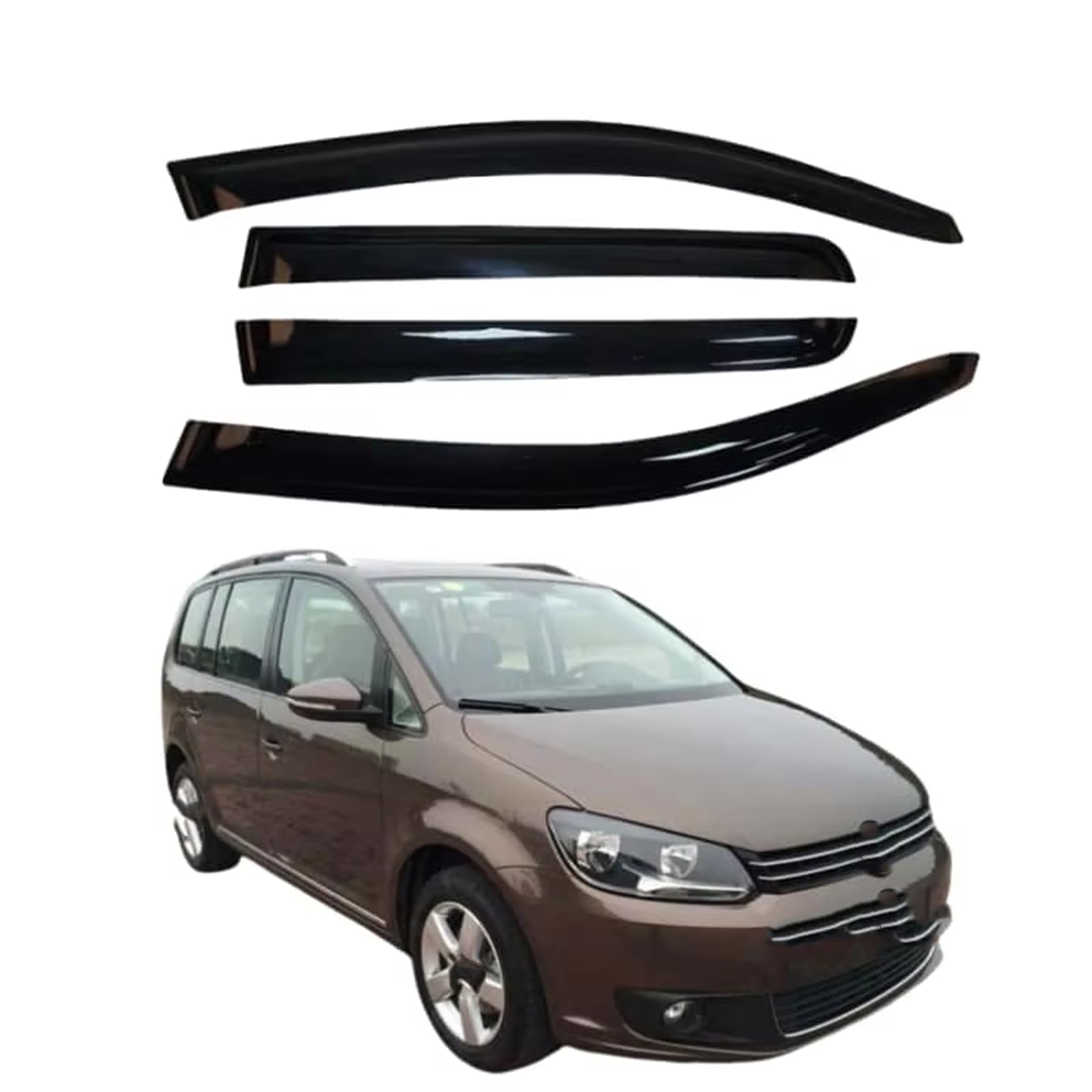 Déflecteur de vent d'air haut de gamme pour VW Touran 5 places 2006-2015 - Finition teintée