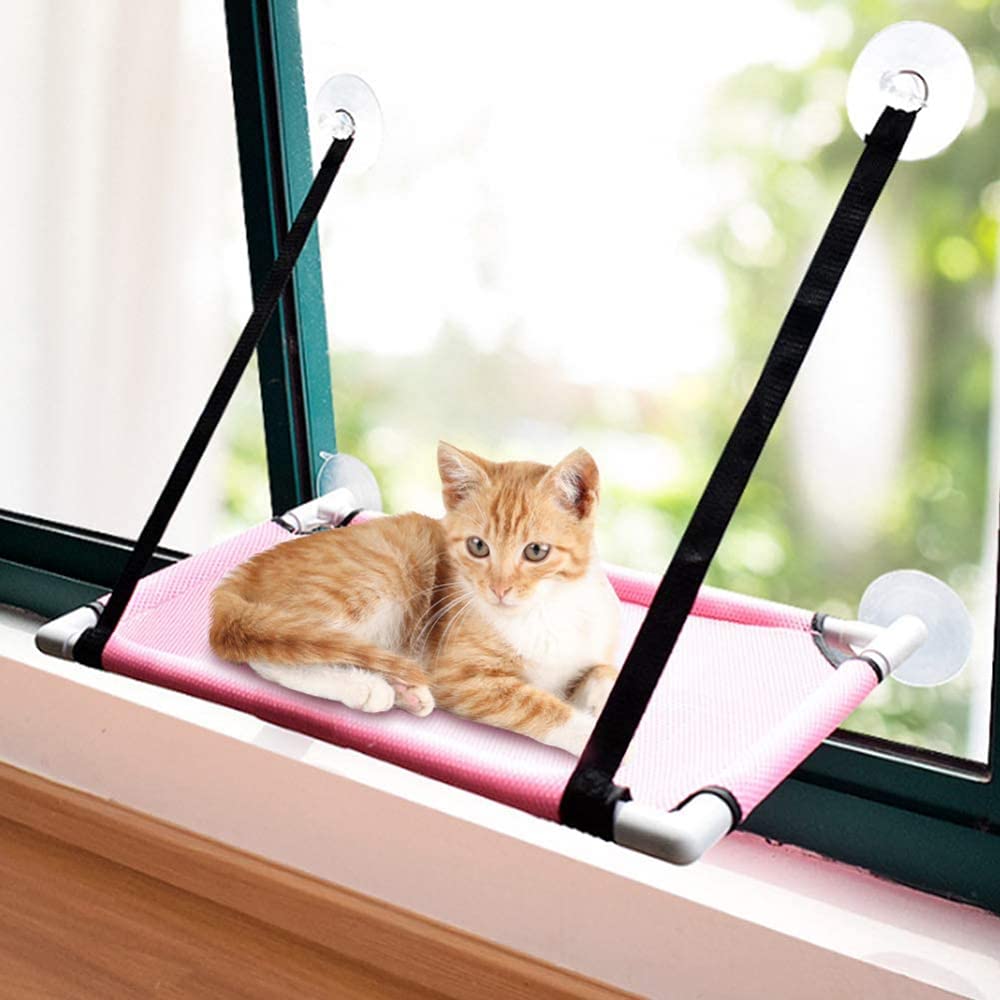 Pet Suction Hammock Superior Quality Metal Cat Window Hammock Cat Breathable Hanging Hammock Window Mounted Suction Cup Bed For Cats