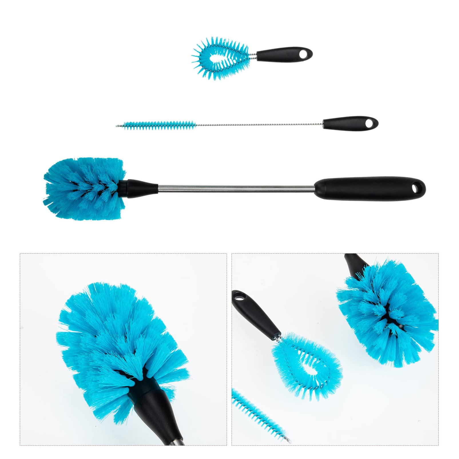 3 Set Spazzola Per La Pulizia Della Tazza Detergente Per Bollitore Bicchiere Bottiglia Pulita Spazzola Lavabottiglie Spazzola Per Bottiglie Abito Bambino Alta Biberon Plastica