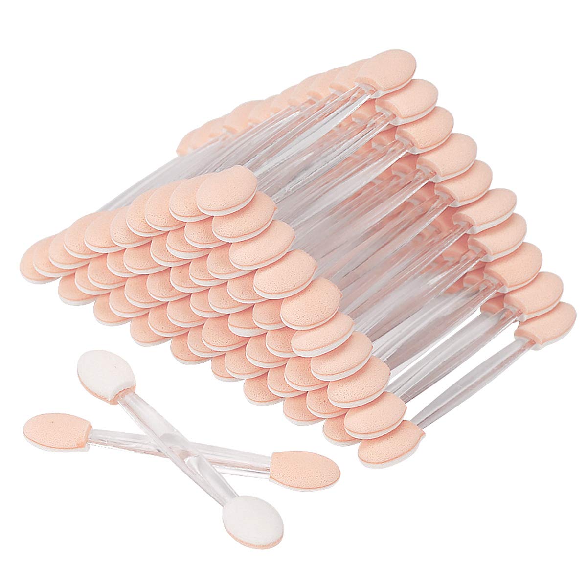 Eyeshadow Applicators, 12 pcs Eyeshadow Applicator Double Sided Eye Makeup Applicators Short Sponge Eyeshadow Applicator for Women Girls, Transparent, Pack Of 12-image-16
