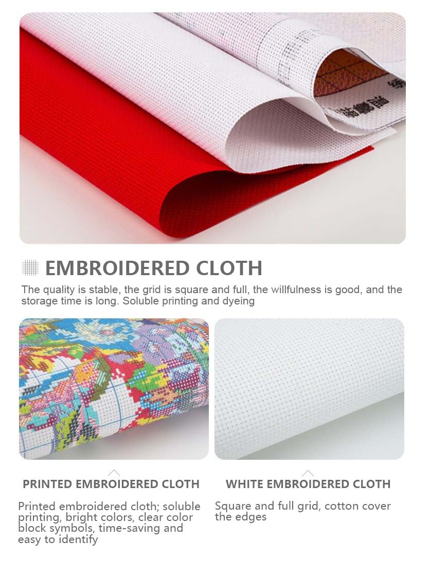 Kit Punto Croce Albero Della Vita - 45x45cm, 11 CT, Per Principianti | Con Filo, Aghi E Istruzioni - Foto 4