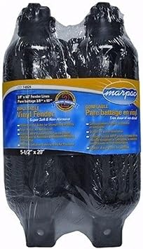 Marpac Inflatable Vinyl Fender Kit Black, 5-1/2" x 20"