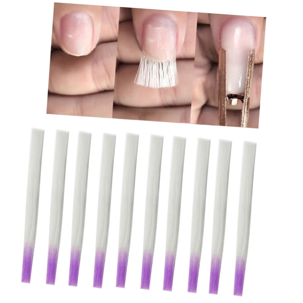 NOLITOY 300piezas Fibra Para Extensión De Uñas Fibra Para Arte De Uñas Fáciles De Aplicar y Adhesión Para Manicuras Casa o Salón