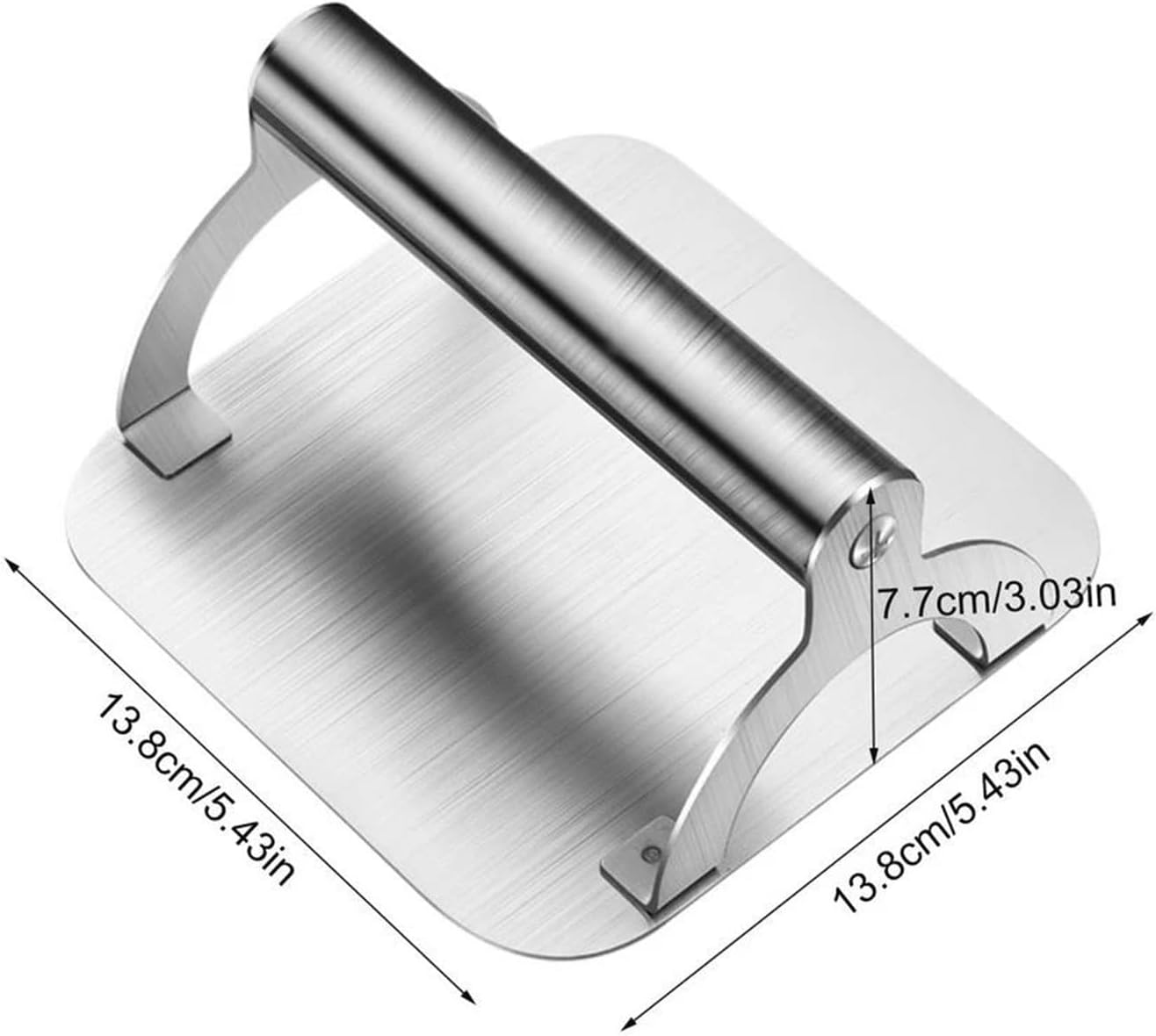 バーガープレス ステンレススチールハンバーガープレスノンスティックスクエアハンバーガーメーカーシェフカツレツハンバーガーミート牛肉グ