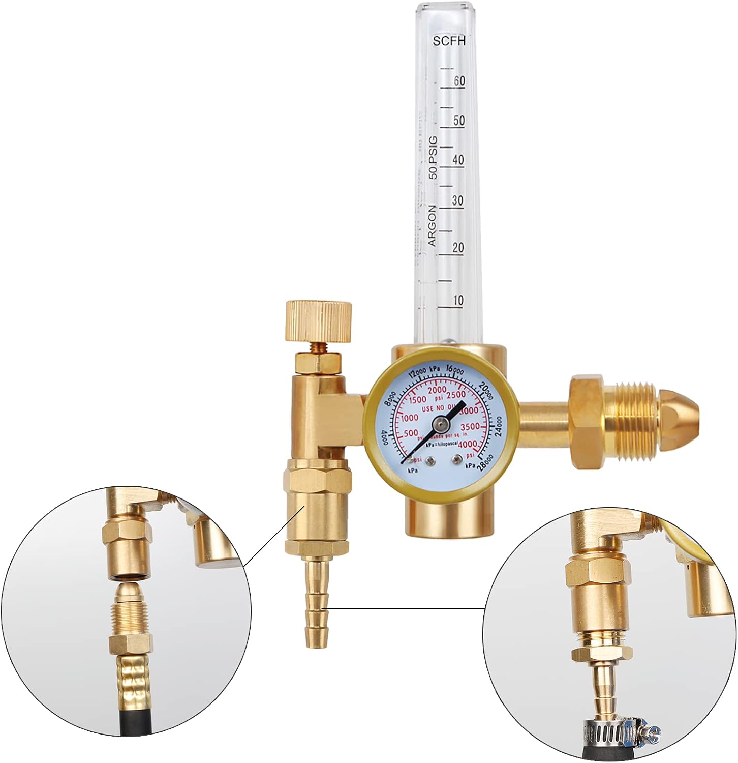 BETOOLL HW9003 Argon/CO2 Mig Tig Flow Meter Gas Regulator Gauge Welding Weld - - 