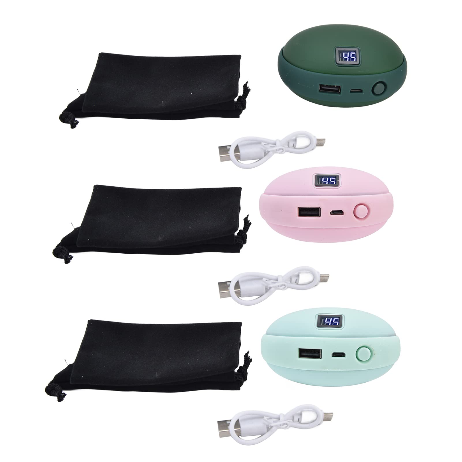 Ogrzewacze do rąk akumulator elektryczny poręczny ogrzewacz Usb akumulatorowy ogrzewacz do rąk 2 w 1 Mini ogrzewacz do rąk 10000 mah ogrzewacz do rąk zimowe narzędzia grzewcze(green)