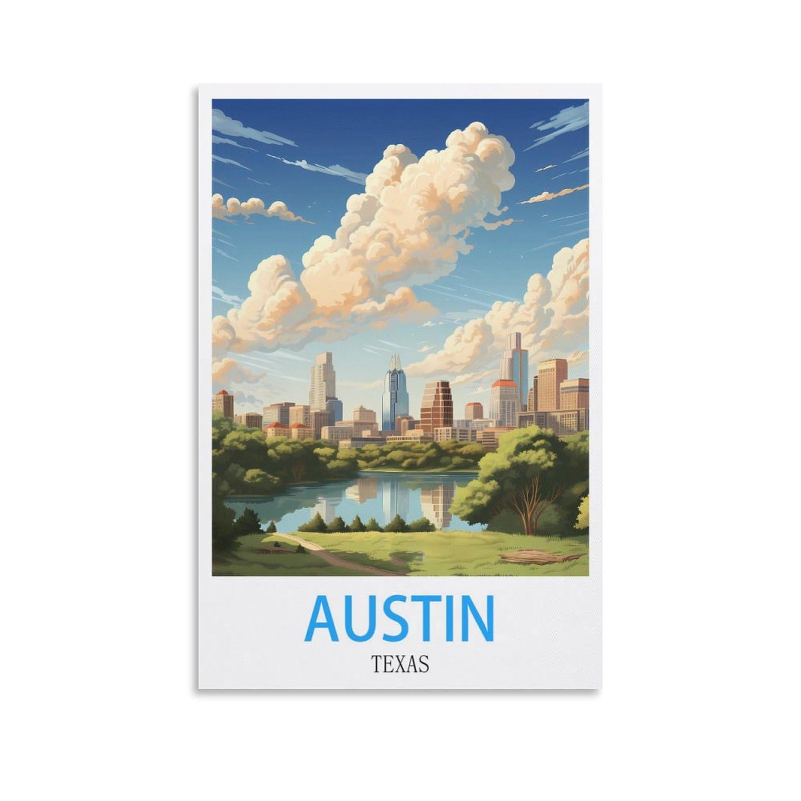 Metal Signs,Austin Texas,Tin Sign Retro Wall Art Poster for Home Man Cave, Cafe Bar Wall Decor 15x30cm