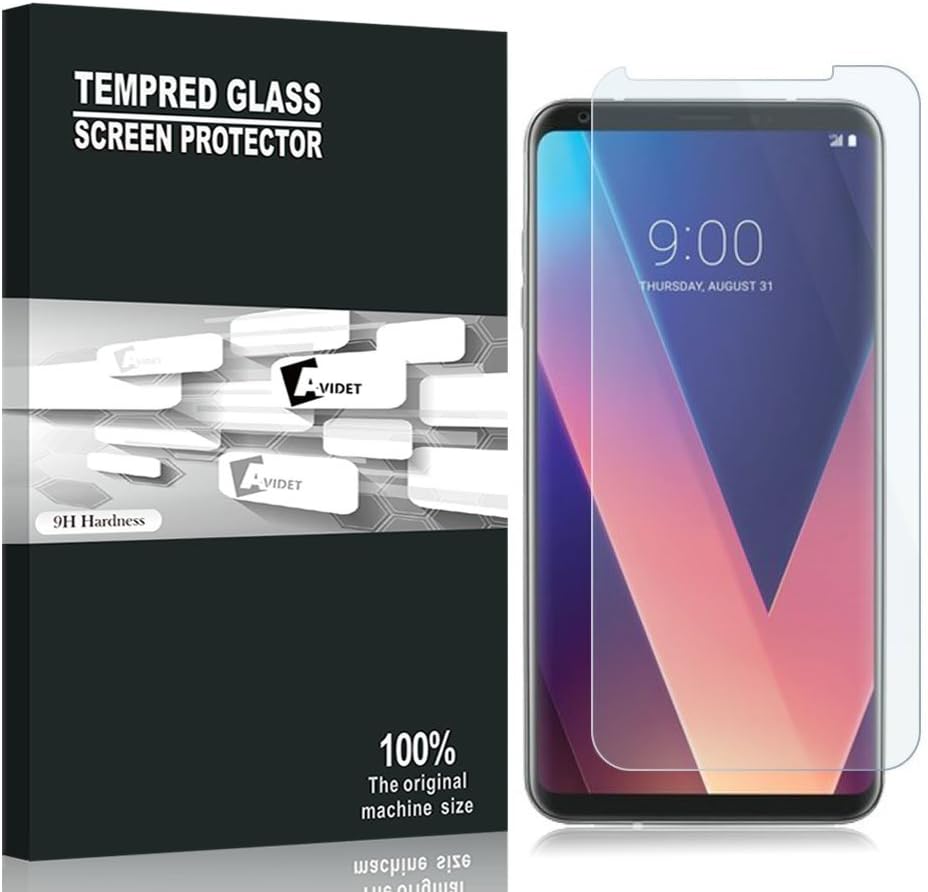 LG V35 ThinQ Screen Protector, AVIDET 9H Hardness Premium Tempered Glass Screen Protector for LG V35 ThinQ