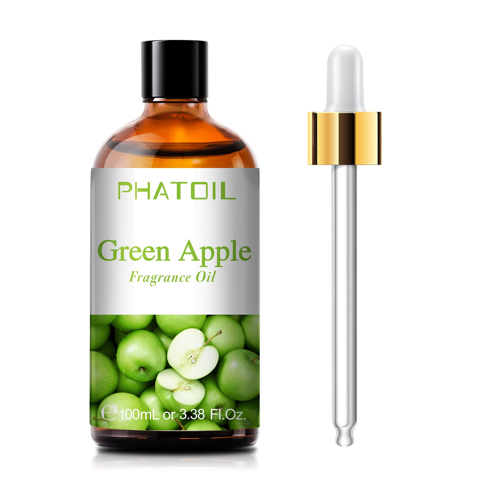 Green Apple Essential Oil 100 ml, Fruity Essential Oils for Aromatherapy Humidifiers, Green Apple Scented Oils for Relaxation, Massage, Candles, DIY Soap