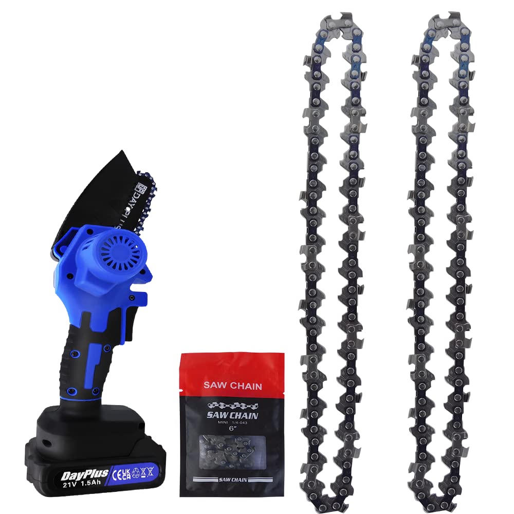 6-Inch Replacement Saw Chain Chainsaw Accessories, 6 Inch Saw Blade for Tree Branches Courtyard Household Garden (2 Chains)