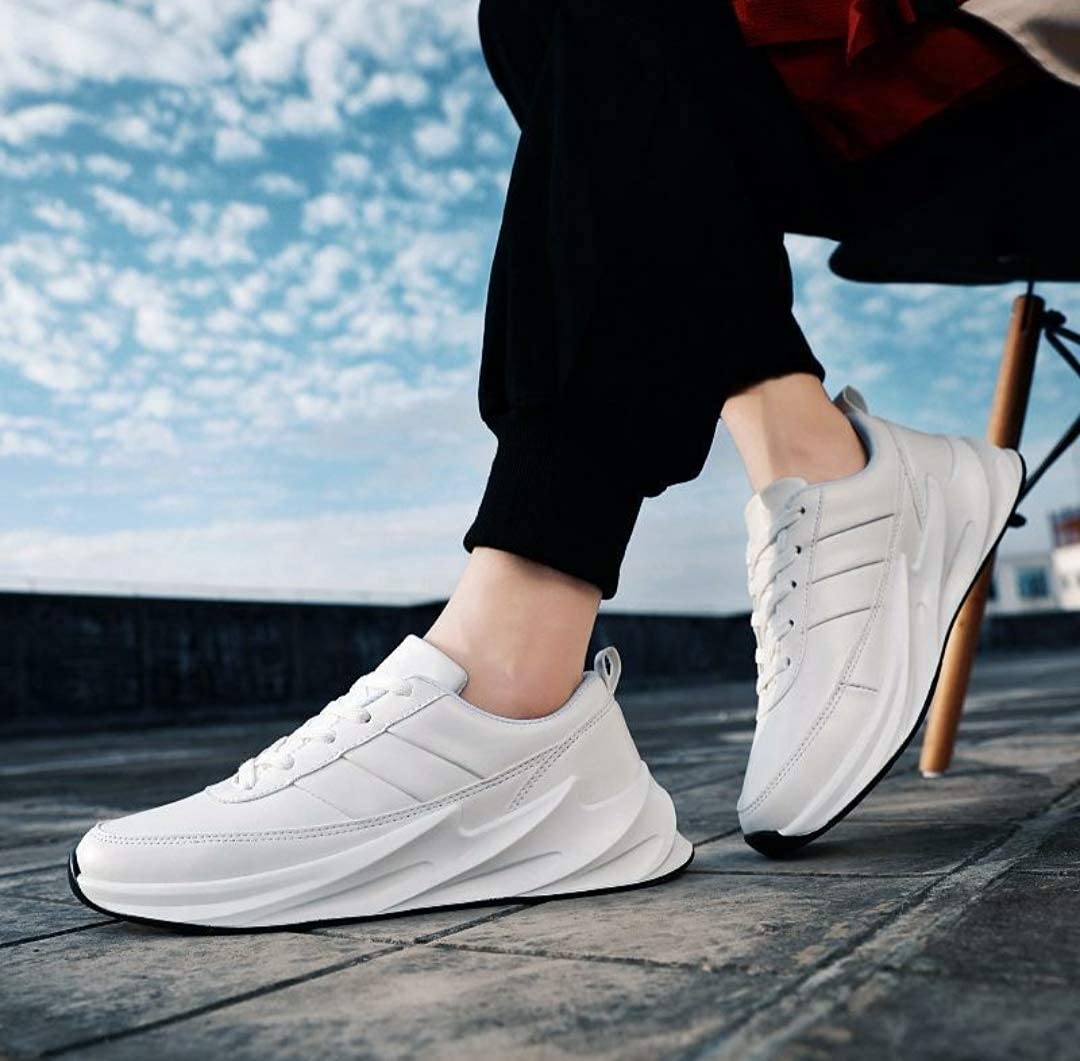 Amico Mens Air Series Mesh Walking Shoes White | Lightweight Breathable Sports Shoes for Men | Stylish Casual Sneakers | Running Gym Comfortable Footwear 4