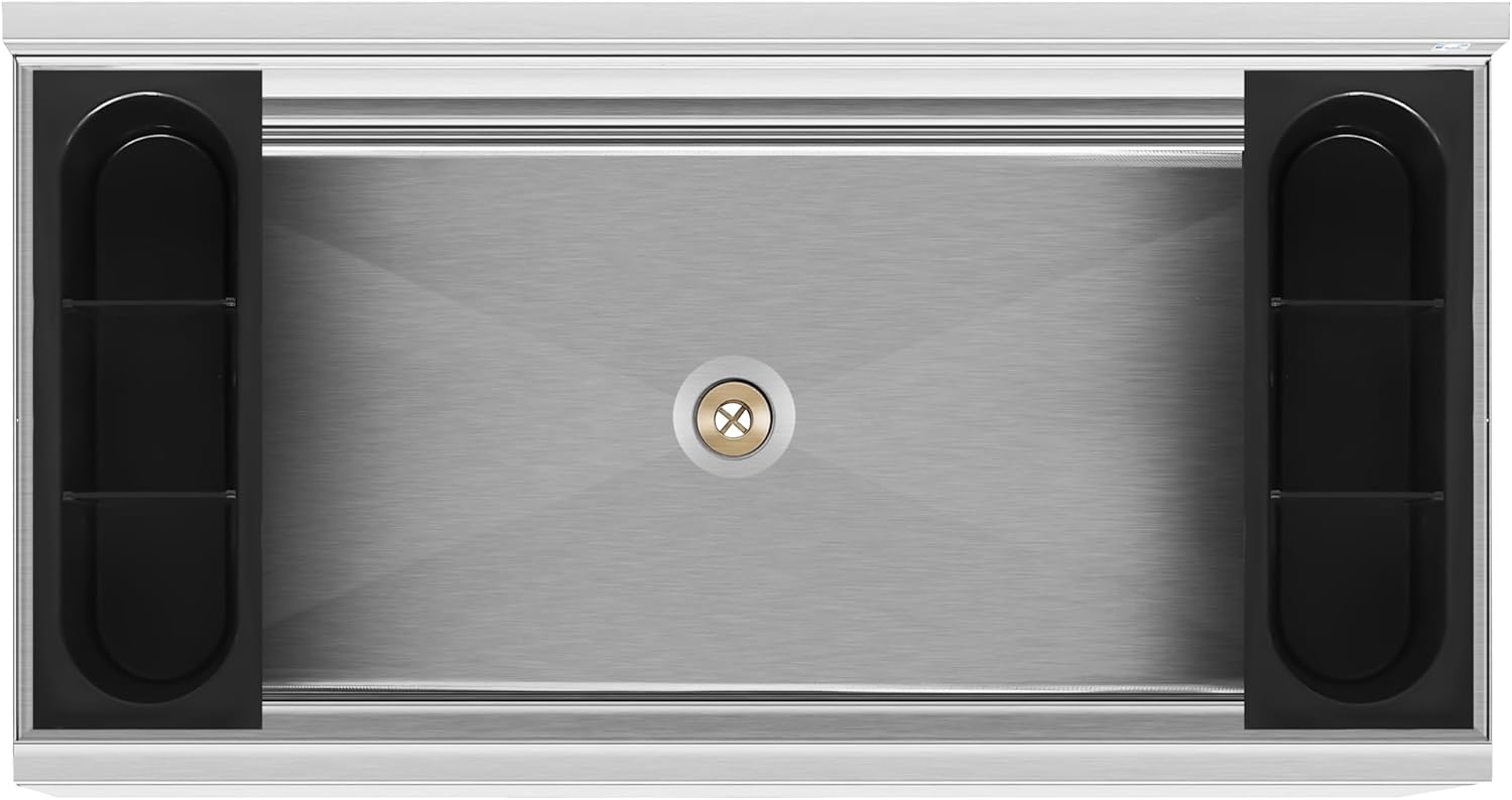 36" Stainless Steel Commercial Underbar Ice Bin with Sliding Lid
