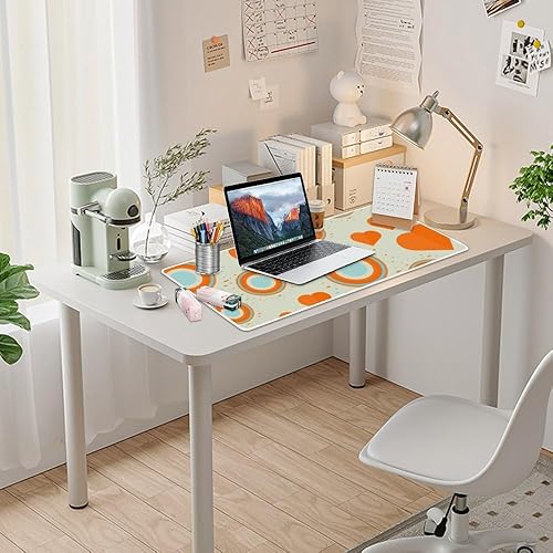 Miniatura 7 de Vintage Hearts Dots Mouse Pad Large Gaming Desk Mat with Non- Slip Rubber Base Smooth Face Mouse Pad for Men Computer Mats Nursing School Supplies