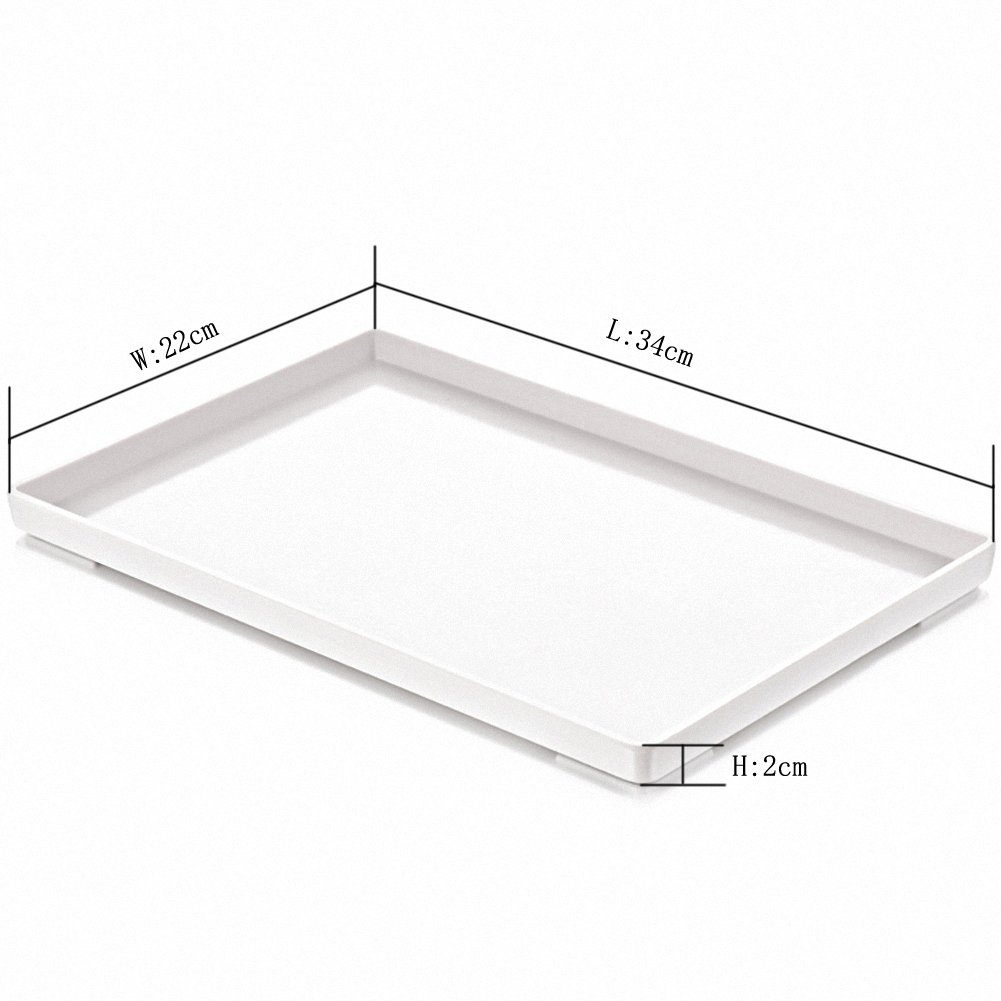 Reptile Food Bowl OMEM Large Water Dish,Feeding Dish, Tortoise Bowl (L, White Smooth) — view 2