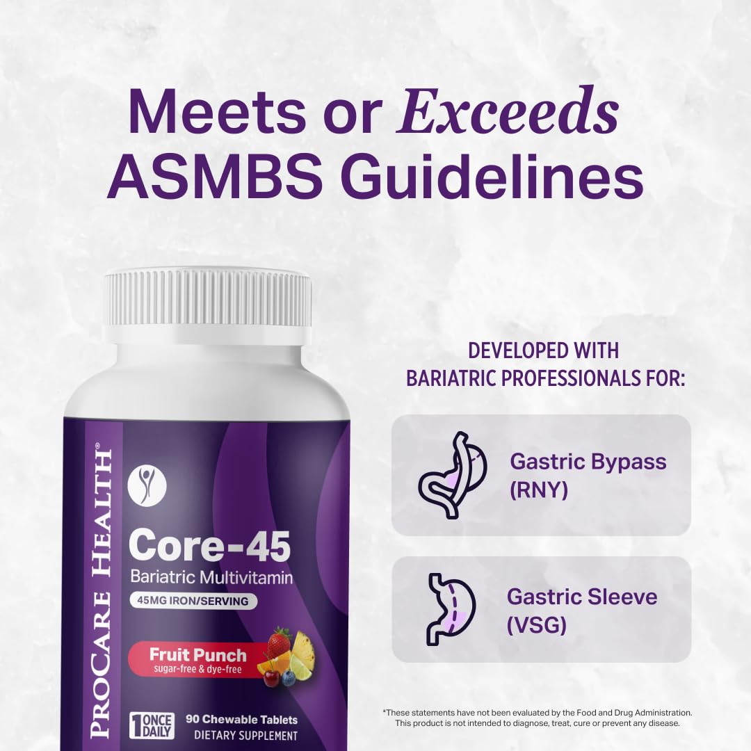 Core-45 Bariatric Multivitamin | Fruit Punch | Chewable | 30ct — Amazon image 8