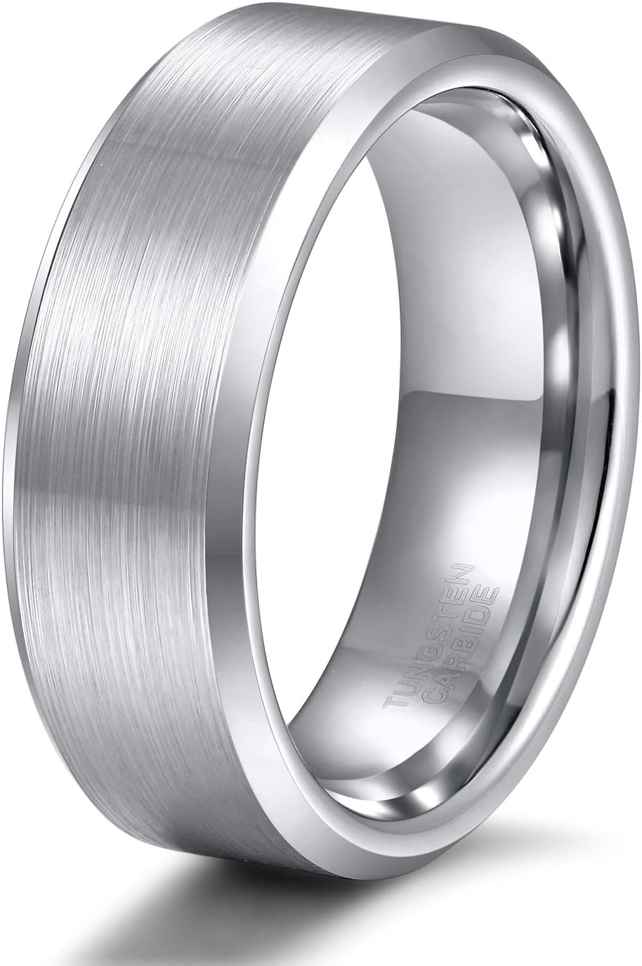 4mm 6mm 8mm Tungsten Wedding Band Ring for Men Women Silver Plated Matte Finished Engagement Rings Comfort Fit 4-15