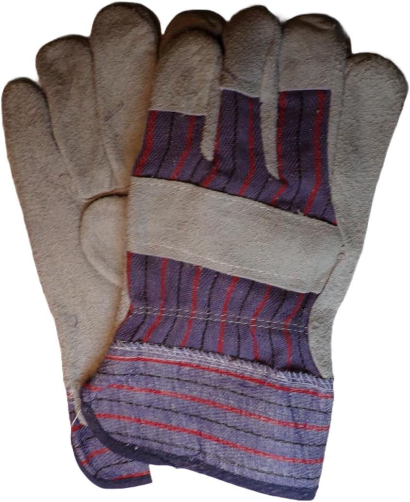 Leather Palm Economy Gloves Pack of 12 Great For Home Garden Office Construction