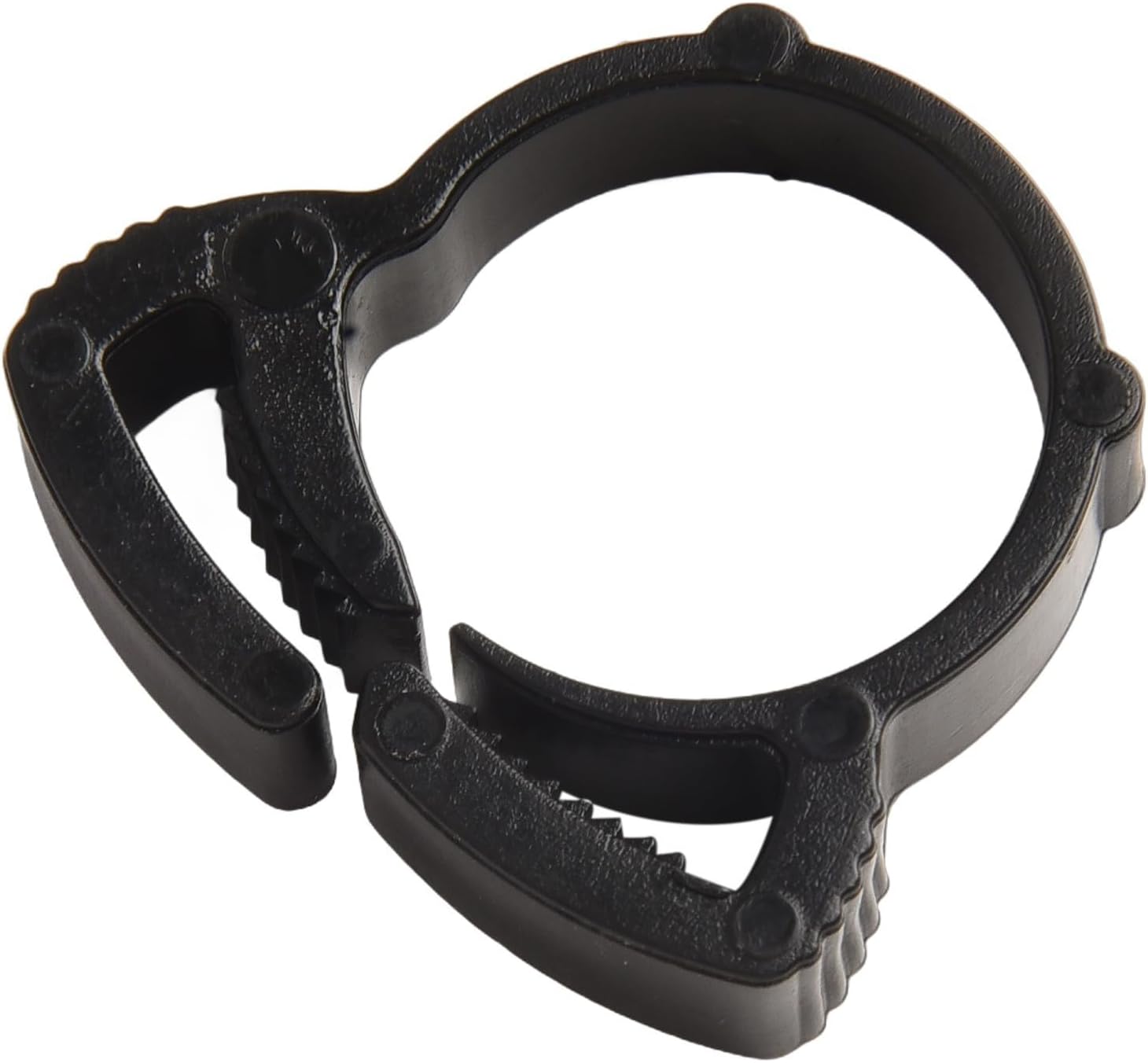 20 Pack Ratchet Hose Clamp for 16mm and 20mm Irrigation Pipe, Snap Fit Nylon Tubing Fastener Black, Garden Drip Line Securing Clip Grip(φ20mm)
