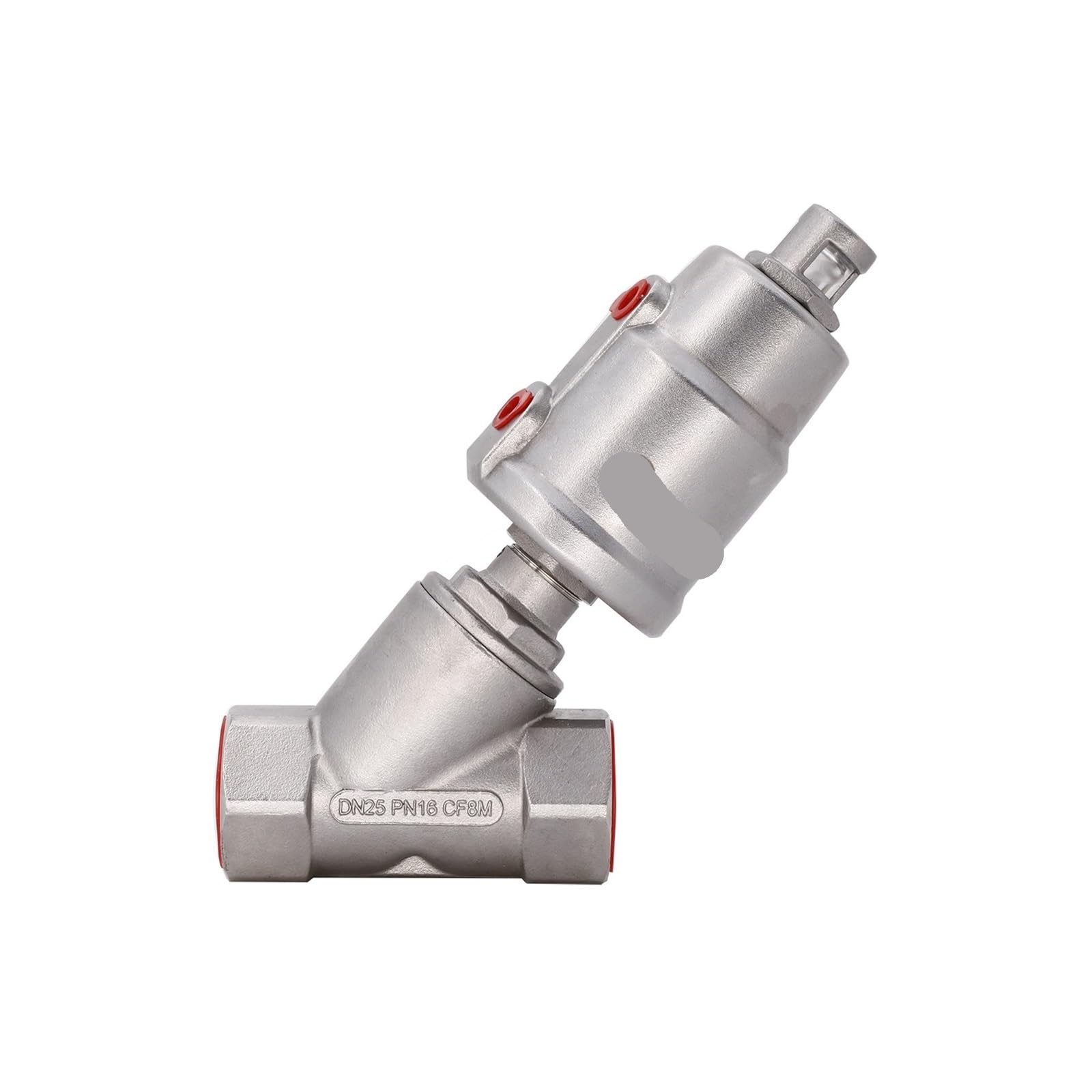 BALYDLUL Stainless steel pneumatic Angle seat valve female thread welding clamp Y type steam Angle seat valve(DN15,THREAD)