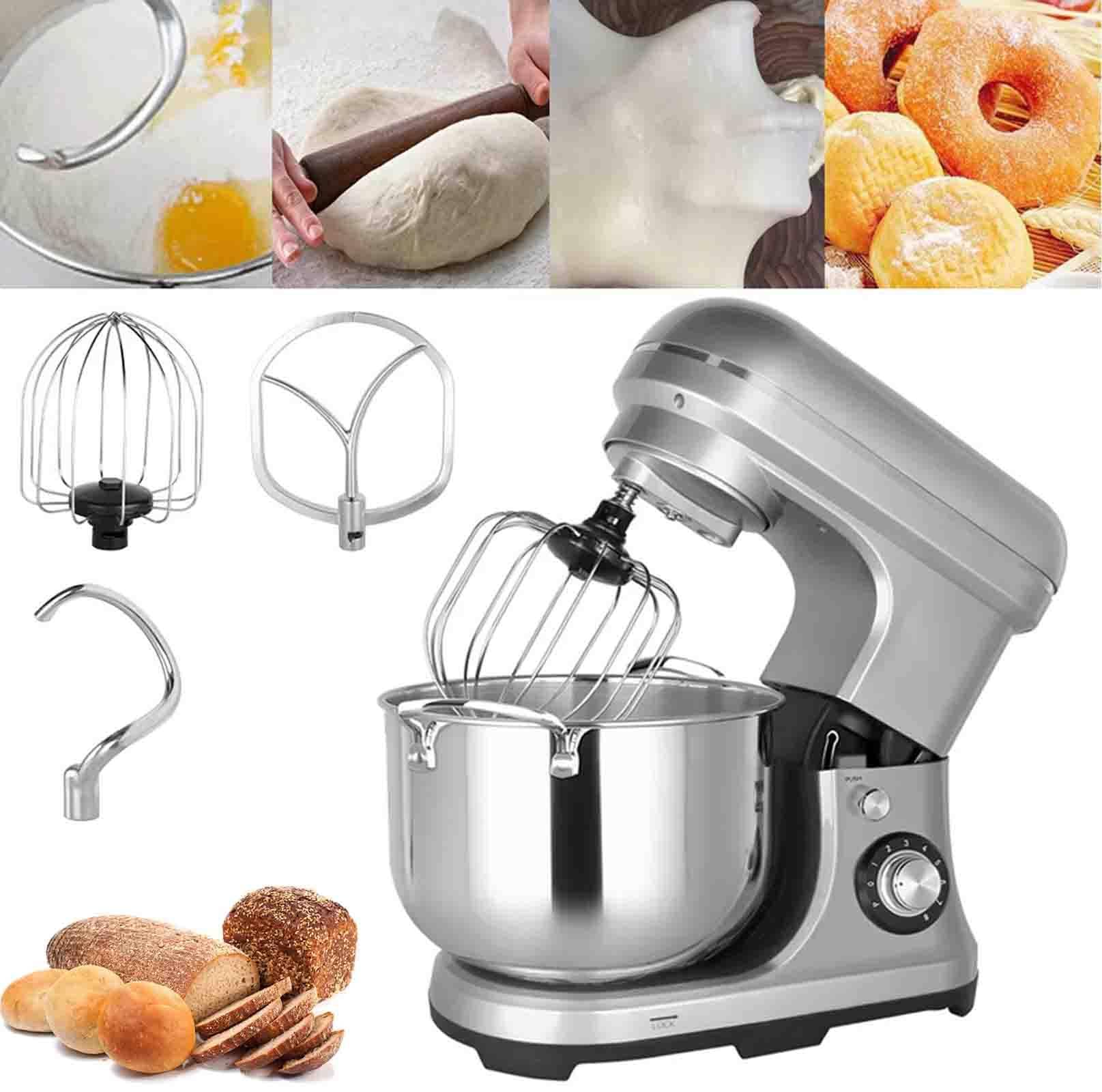 Impastatrici planetarie, 8 velocità con ciotola in acciaio inox da 10 litri, supporto e impastatrice elettrica con gancio per impastare, frusta, frusta per mescolare, per cuocere, torte, biscott