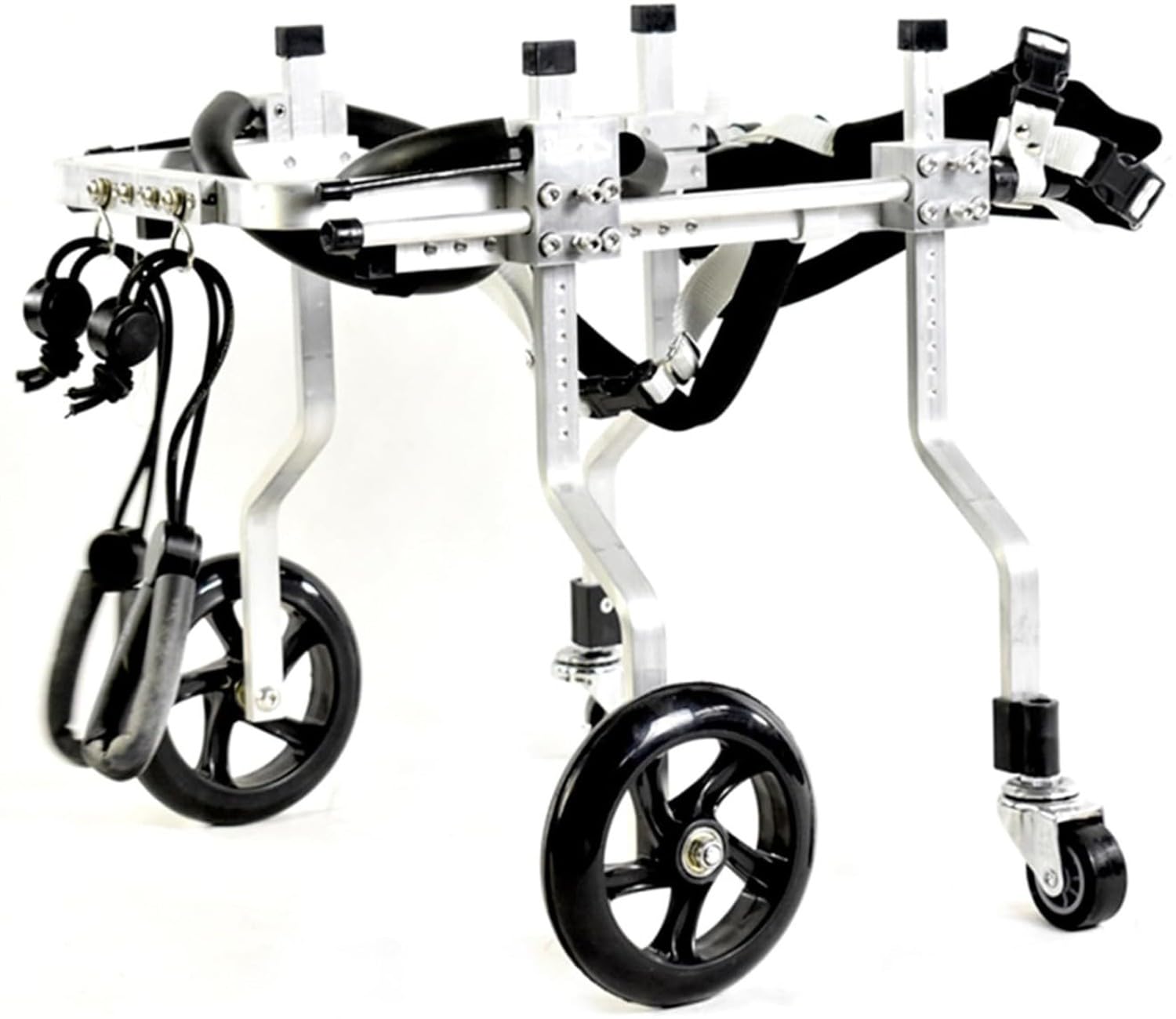 Carrello Animali Domestici Sedia rotelle Regolabile Cani Zampe Posteriori la Cura degli Piccola e Media Taglia Scooter Riabilitazione Gatti Ruote Quadruple Anziani XXS