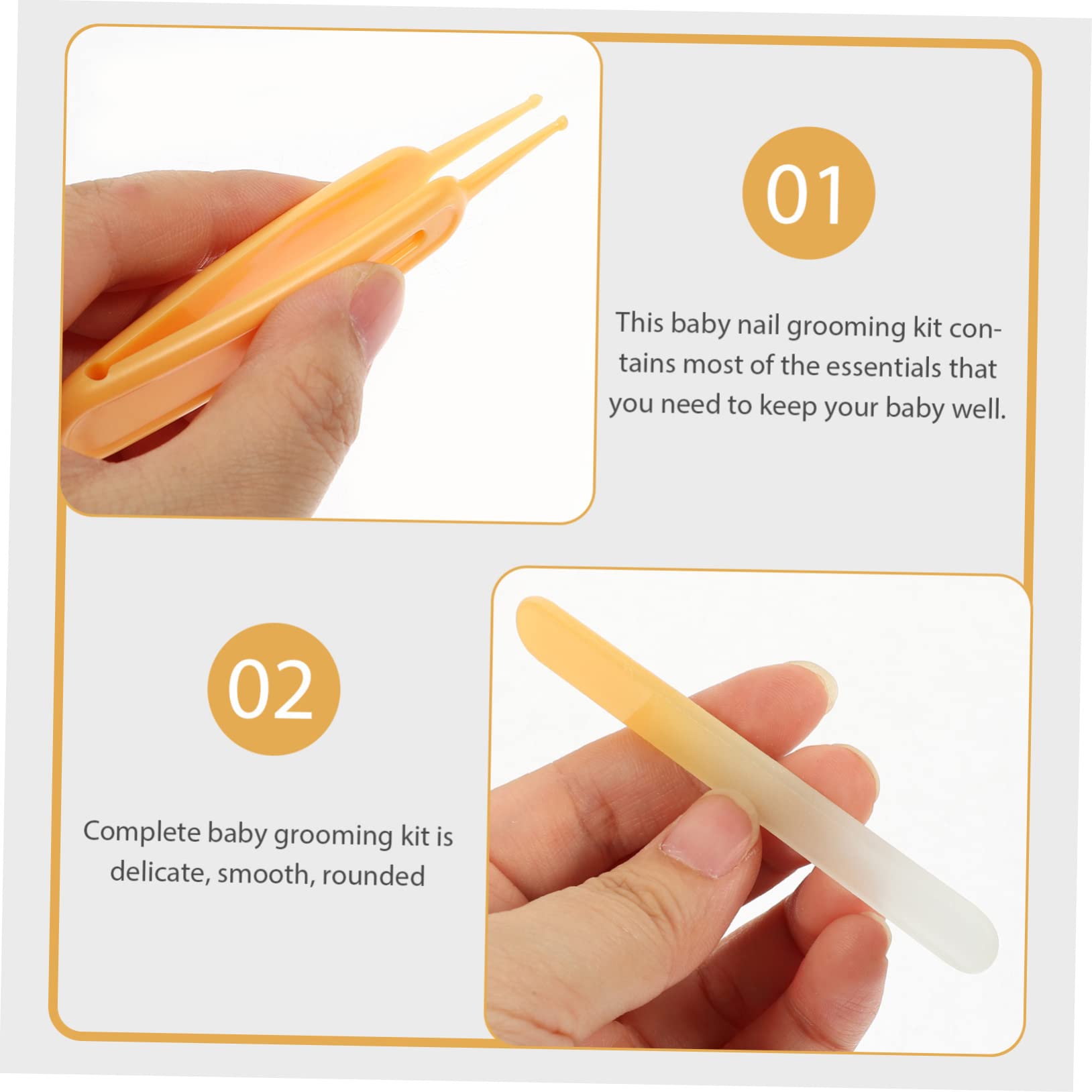 BESPORTBLE Nail Care Kit Baby Nail Clippers Set Soft Tips Safe Comfortable for Newborns