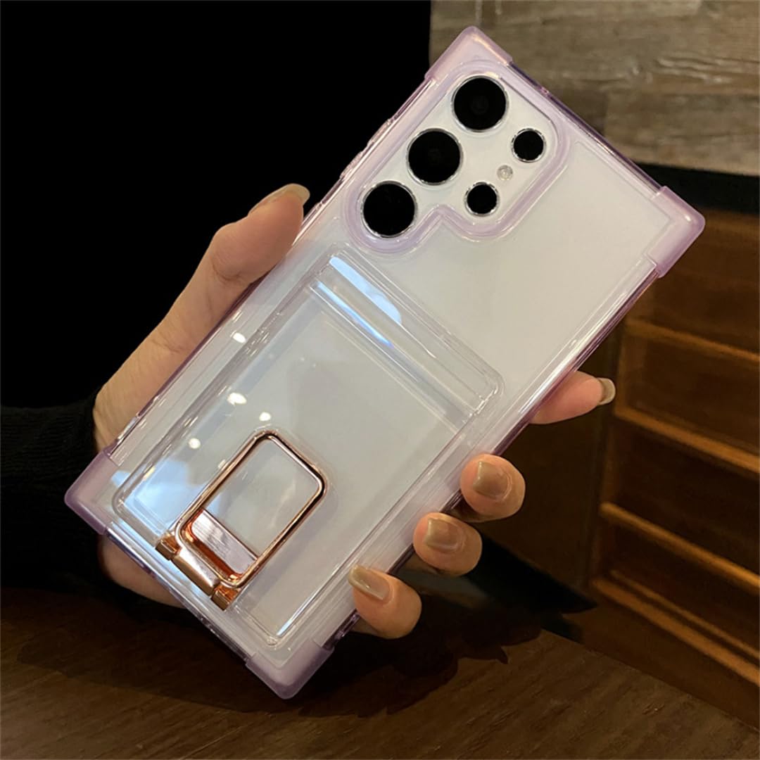 Coque de luxe mate transparente pour Samsung S22 Ultra antichoc violette - 7