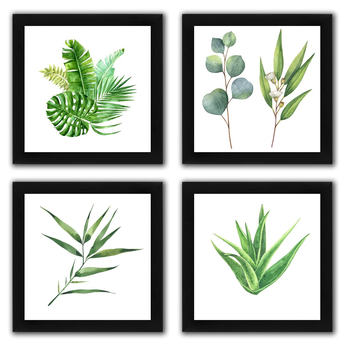 Interio Crafts Botanical Decor Wall Art For Living Room (Frame : 9 X 9 inch, Poster : 8 X 8 inch)