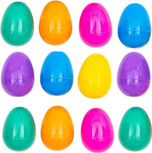 Huevos de Pascua, surtido de huevos de plástico brillante (144 piezas)
