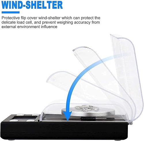 Miniatura 4 de UNIWEIGH Milligram - Escala de 000oz escala de gramos mini quilates de precisión para medicina en polvo joyas gemas recarga laboratorio báscula de