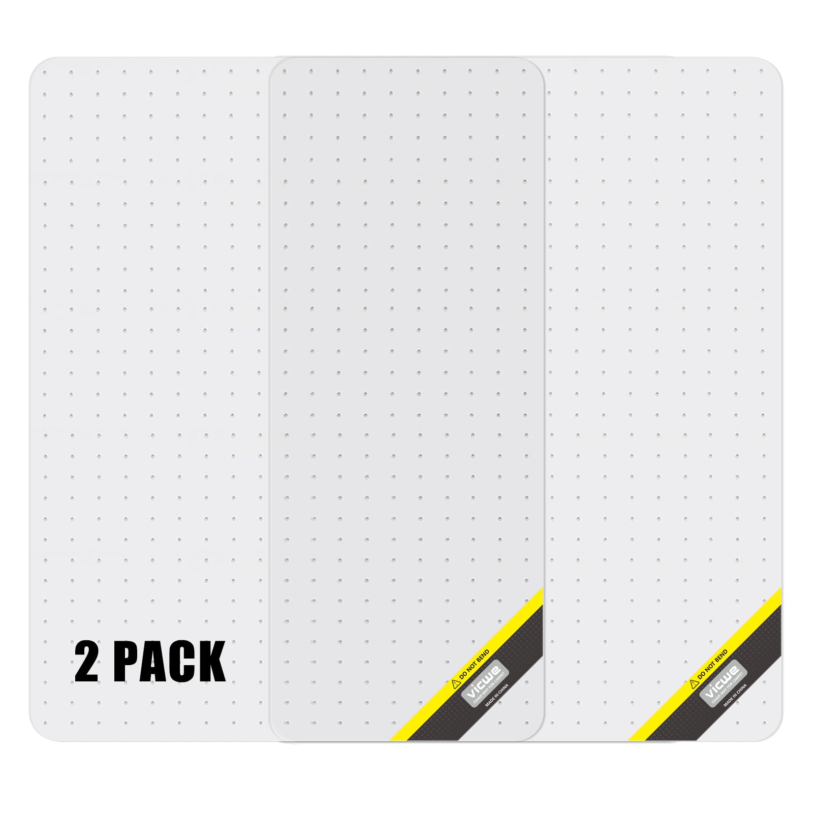 Vicwe Office Chair Mat for Carpet 2 Pack 46x 60 Heavy Duty Chair Mat for Carpeted Floors Easy