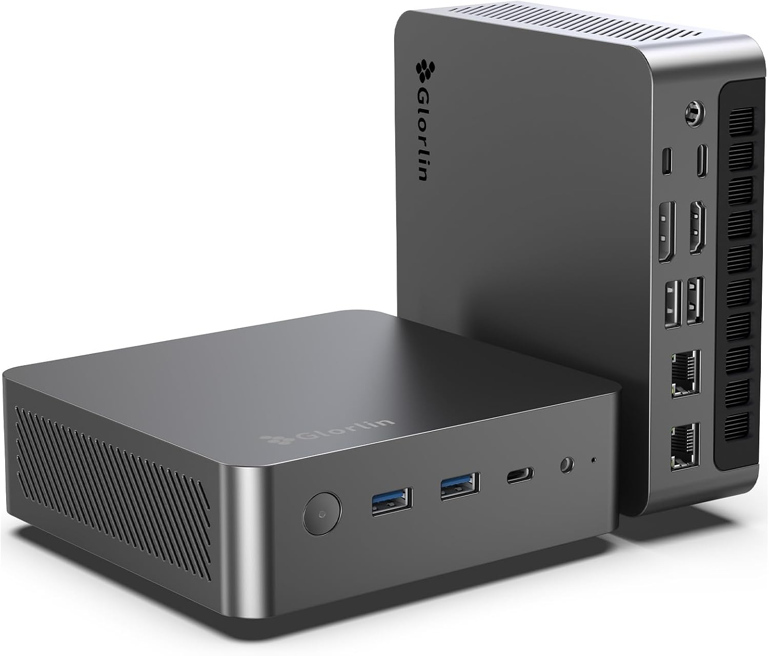 Glorlin Mini PC Ryzen 7 8845HS, 16G DDR5 RAM 500G SSD Mini Computers