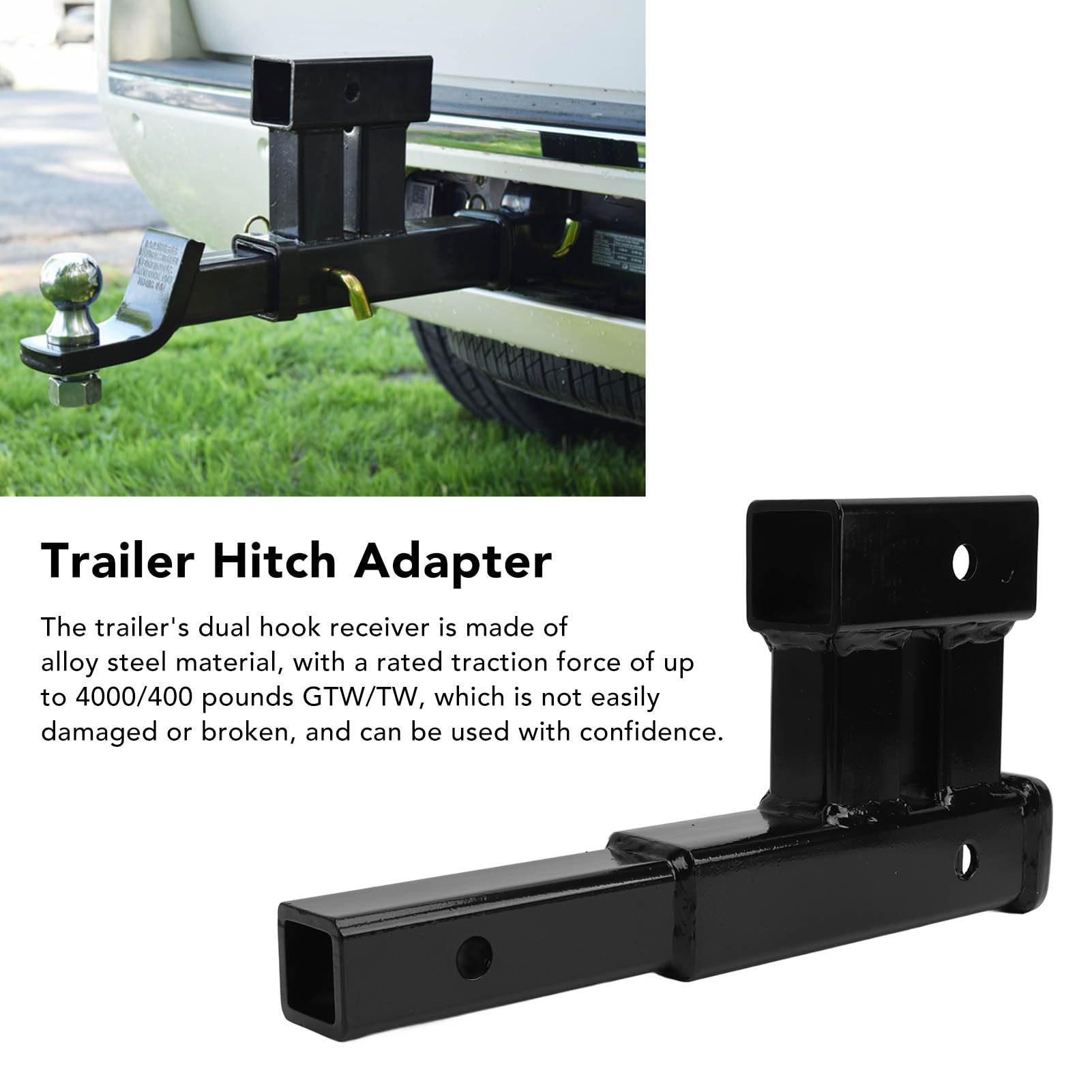 Amazon.co.jp: トレーラー 2 インチ デュアル ヒッチ レシーバー