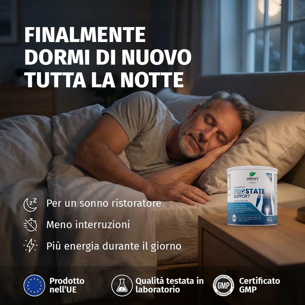 Nature's Finest PROstate Support, Integratore Prostata con Saw Palmetto (Serenoa Repens), Supporto Prostatico, Formula Naturale con Varuna, Ortica, Ginseng e Zinco, Alta Bio-Disponibilità, 150g