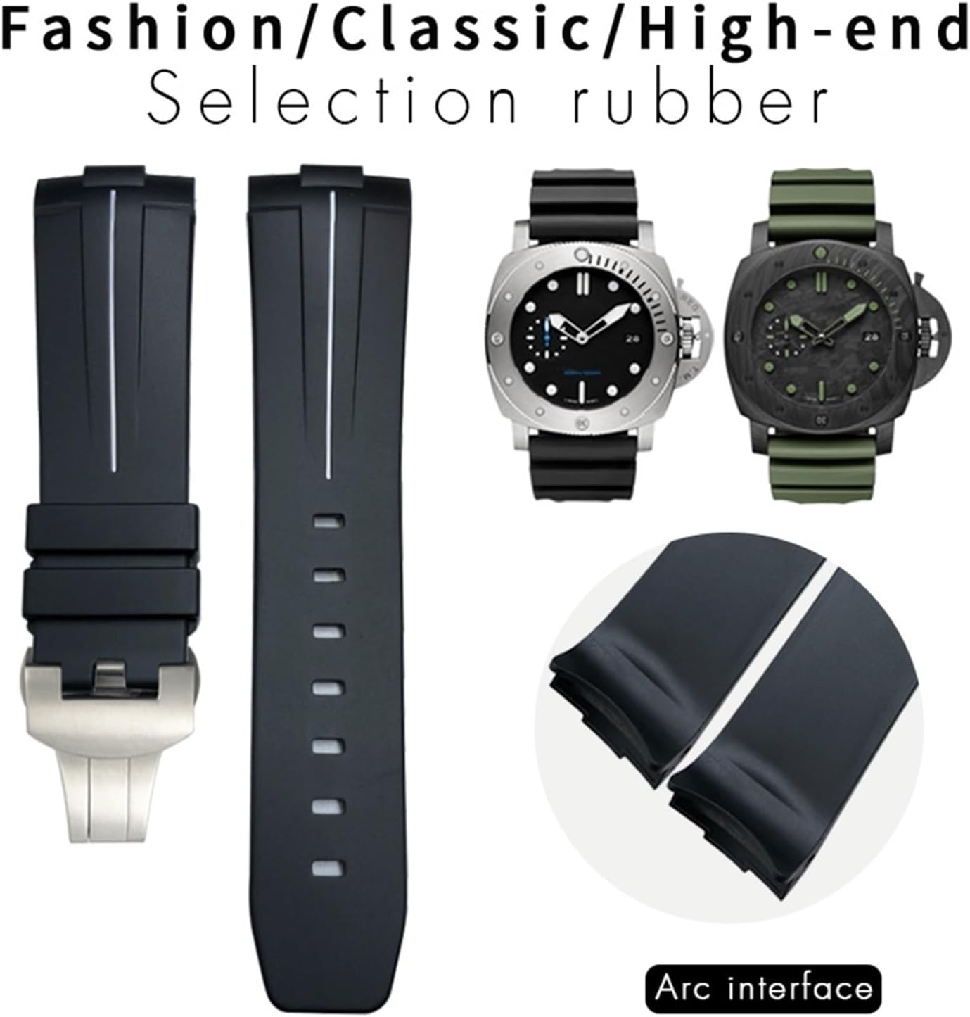 PANERAI シリコンストラップ 2本セット 47mm 正規品 - メルカリ