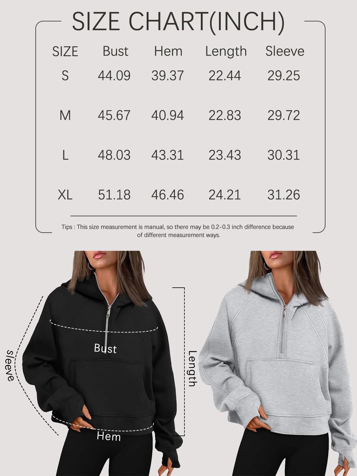 WYNNQUE Damskie bluzy oversize bluzy z zamkiem pół czwartej sweter przycięty długi rękaw jesienne stroje modne ubrania