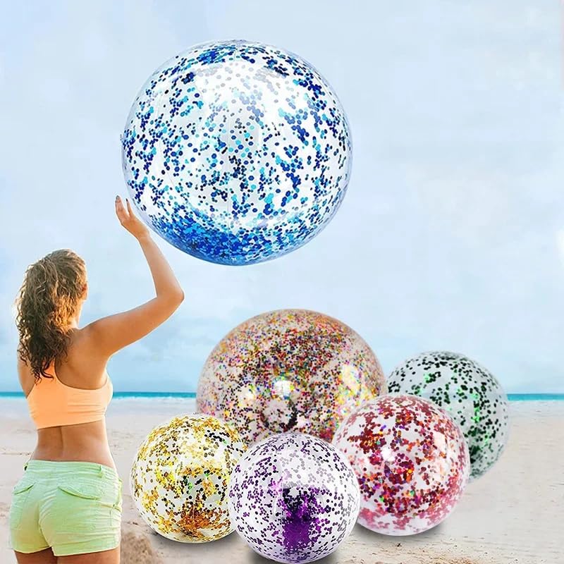 OSDUE Palline da Spiaggia Arcobaleno, 22cm PVC Palla Gonfiabile Spiaggia per Interni Esterni Spiaggia Piscina Palla Rimbalzante Pallone Calcio Fluttuante Arcobaleno ball Morbida Colorato