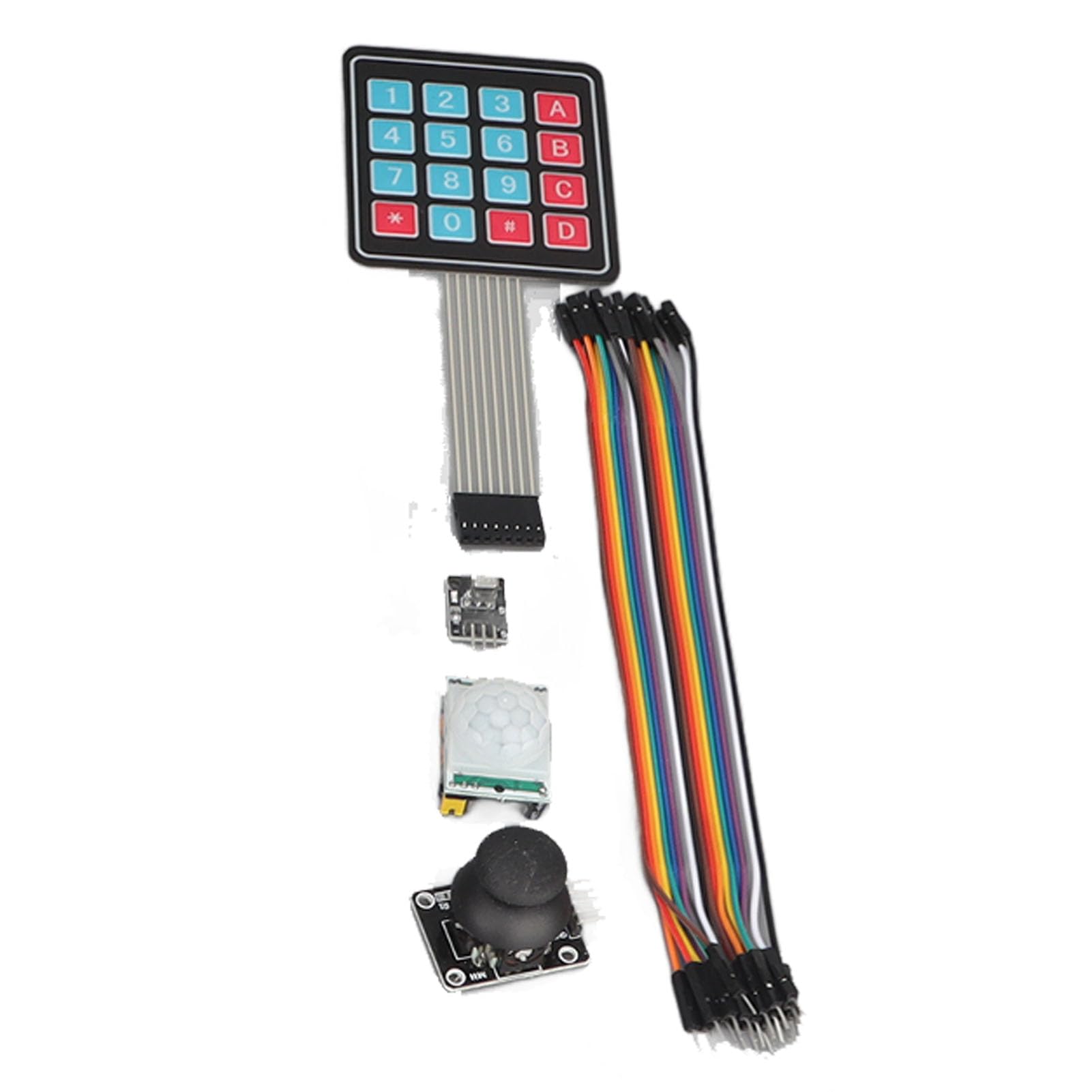Hyuduo Kit de Componentes Electrónicos Kit de Inicio de Electrónica de Plástico ABS con Placa de Pruebas Juego de Sensores de Resistencia de Condensador LED Colorido para Proyectos de Aprendizaje para