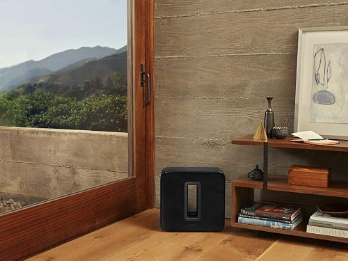Sonos Sub (Gen 3) - Caisson de Basse Actif - Amplificateur - Subwoofer - sans Fil - sans Vibration - Home Cinéma - HiFi - Système multiroom - WiFi - Noir - 5