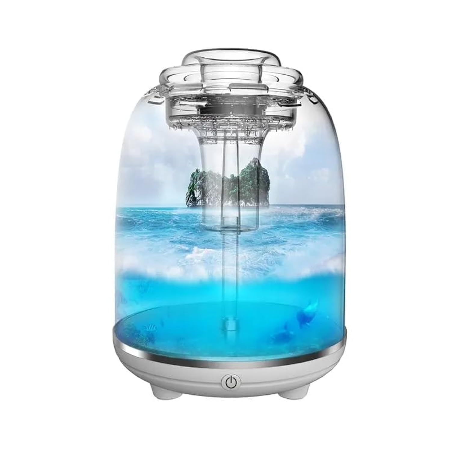 Neo Classic Mini Small Fish Tank with LED Light 5.5L Small Aquarium Kits Desktop Room Decorations