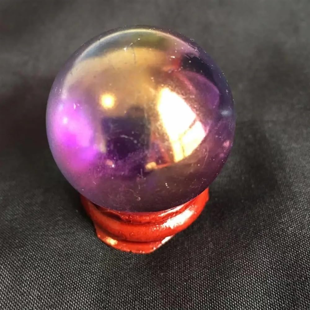 AARTERZZA Stone Crystal Ball Coated Halo electroplated Quartz Ball(Size:5pcs)