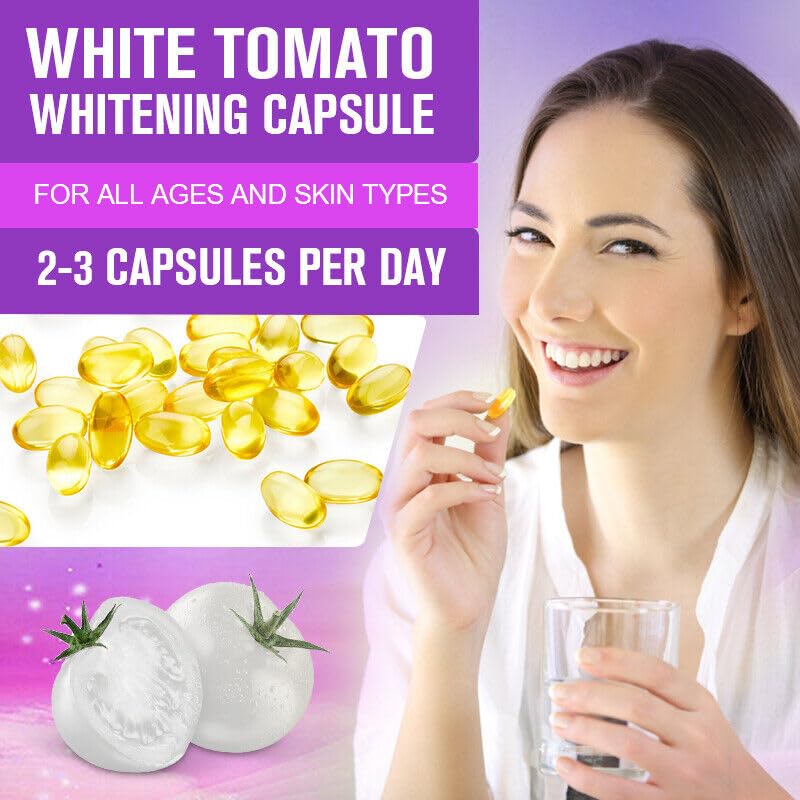 White Tomato Glutathione (120 Capsules) for Skin Whitening, Brightening,  Anti-Aging : Amazon.co.uk: Health & Personal Care