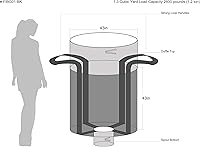 Vista 2 de Bolsa de envase intermedia a granel flexible de polipropileno pesado de 43 "para 1,3 yardas cúbicas de embalaje de plástico a granel bolsa 2600LBS