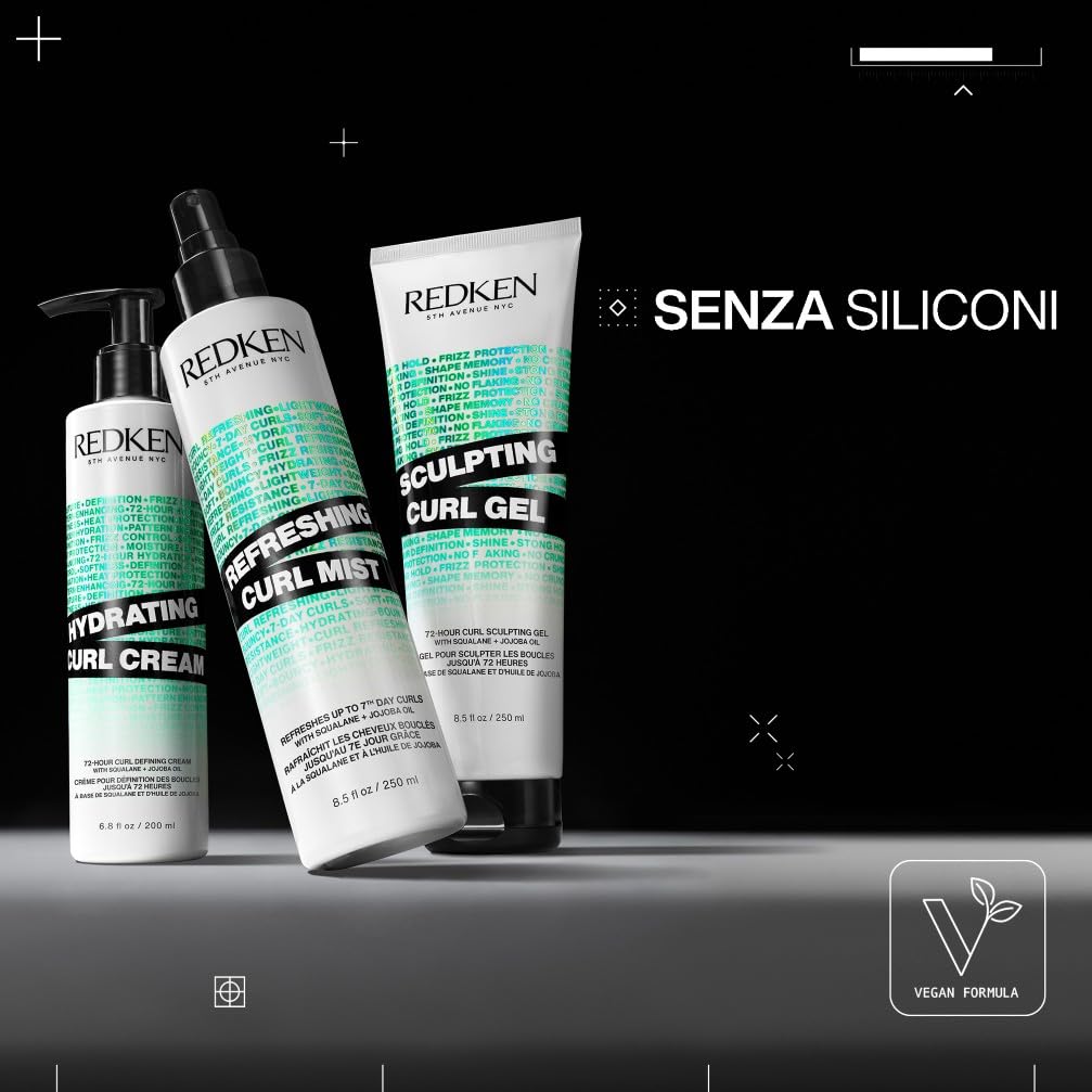 Redken, Crema Arricciante Per Definizione Ricci e Termoprotettore, Idrata & Definisce i Ricci, Arricchita con Olio di Jojoba & Squalane, Capelli Ricci, Mossi & Crespi, Curl Stylers, 250ml