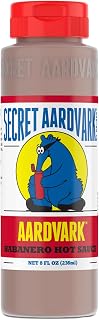 Secret Aardvark Habanero Hot Sauce: Roasted Tomatoes & Habanero Peppers, Medium Heat, Non-GMO Low Carb Marinade & BBQ Sauce - 8oz