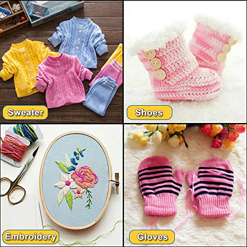 6 Rolls Large Yarn Skeins Assorted Colors Crochet Yarn, Acrylic Yarn Skeins, Acrylic Soft Yarn Perfect For Any Knitting Crochet And Crafts Mini Project #TOP6